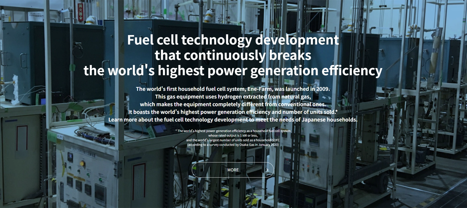 Fuel cell technology development that continuously breaks the world's highest power generation efficiency