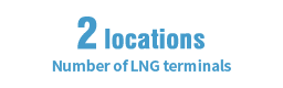 2 locations Number of LNG terminals