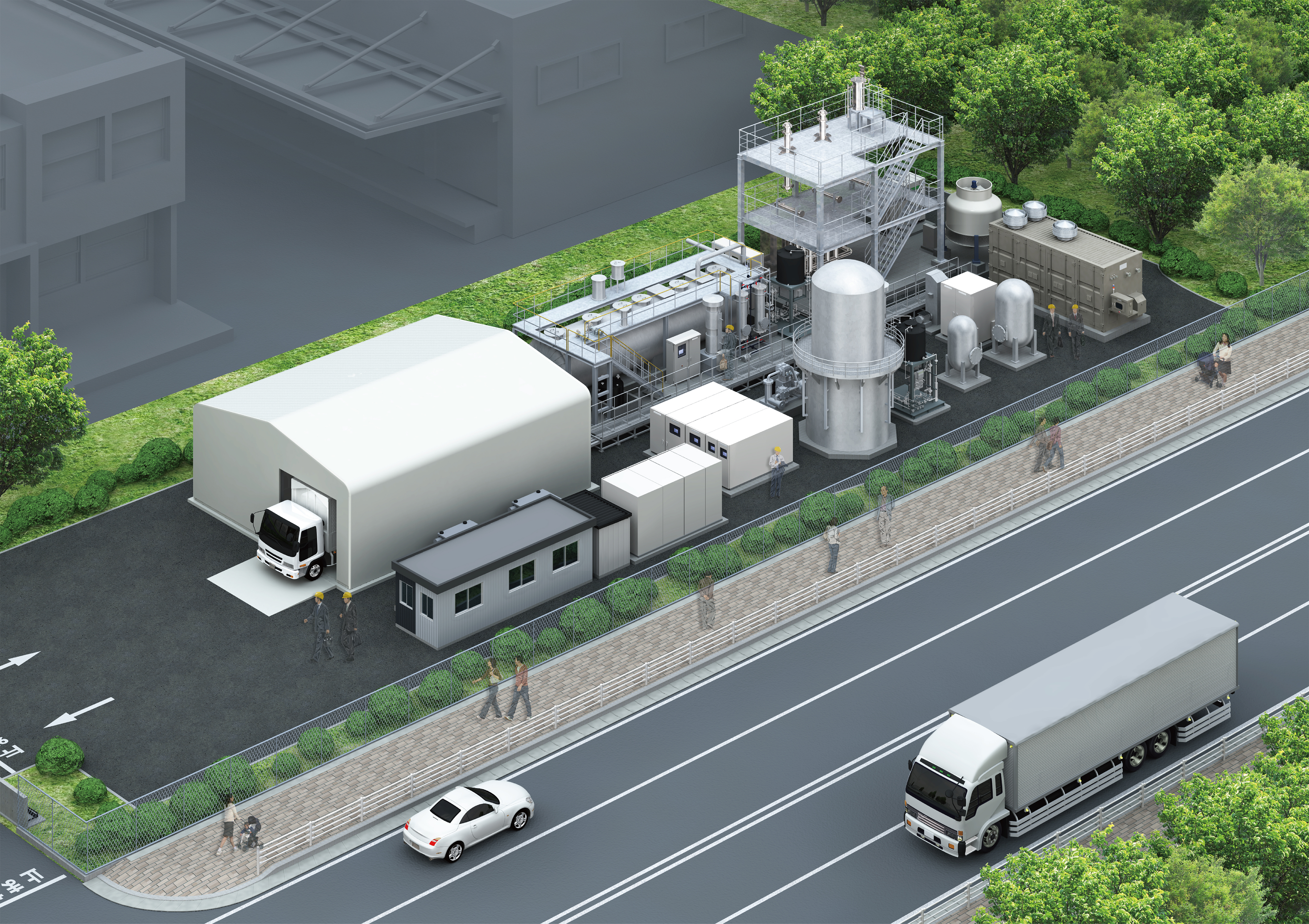 Start of a Hydrogen Supply Chain Construction/Demonstration Project by Methanation Utilizing Hydrogen Derived from Renewable Energy Sources and Biogas Derived from Kitchen Waste in Urban Areas