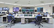 Central control room at an LNG terminal