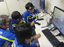Virtual reality (VR)-based education, provided using an operation training simulator (OTS)