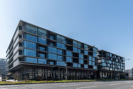 KRP Buildings No. 10 (left) and 9 (right), which create a continuous urban landscape