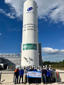 LNG supply equipment on the customer’s site At the time of completion