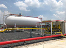 フーミ―3特別工業団地内のガス供給施設の外観