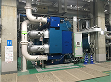 High-efficiency gas-fired absorption chiller in the Iwasakibashi district