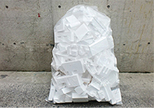 Used styrene foam for equipment packaging