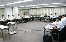 External audit meeting for renewal of ISO 14001 certification