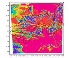 Example of weather simulation (amount of sunlight)