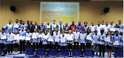 Ceremony for scholarship presentation,held at the National University of Timor-Leste