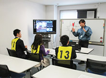 Class at an on-site driver training center