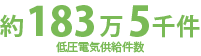 約170万7千件 低圧電気供給件数