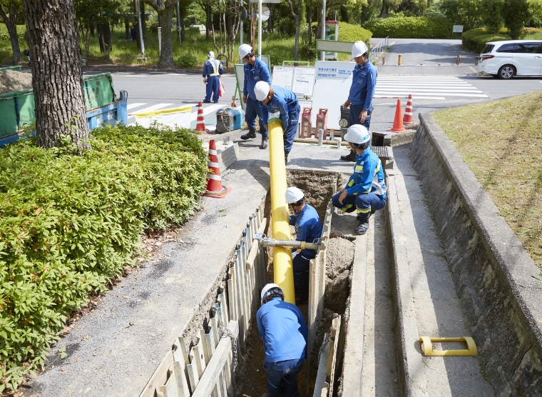 ガス供給設備の形成